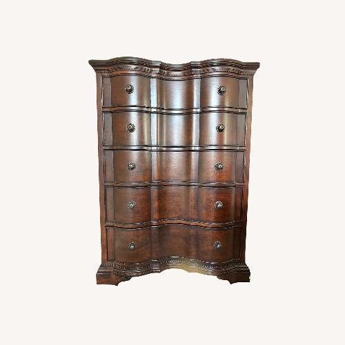 Used Dark Brown 5-drawer Wood Chest for sale on AptDeco