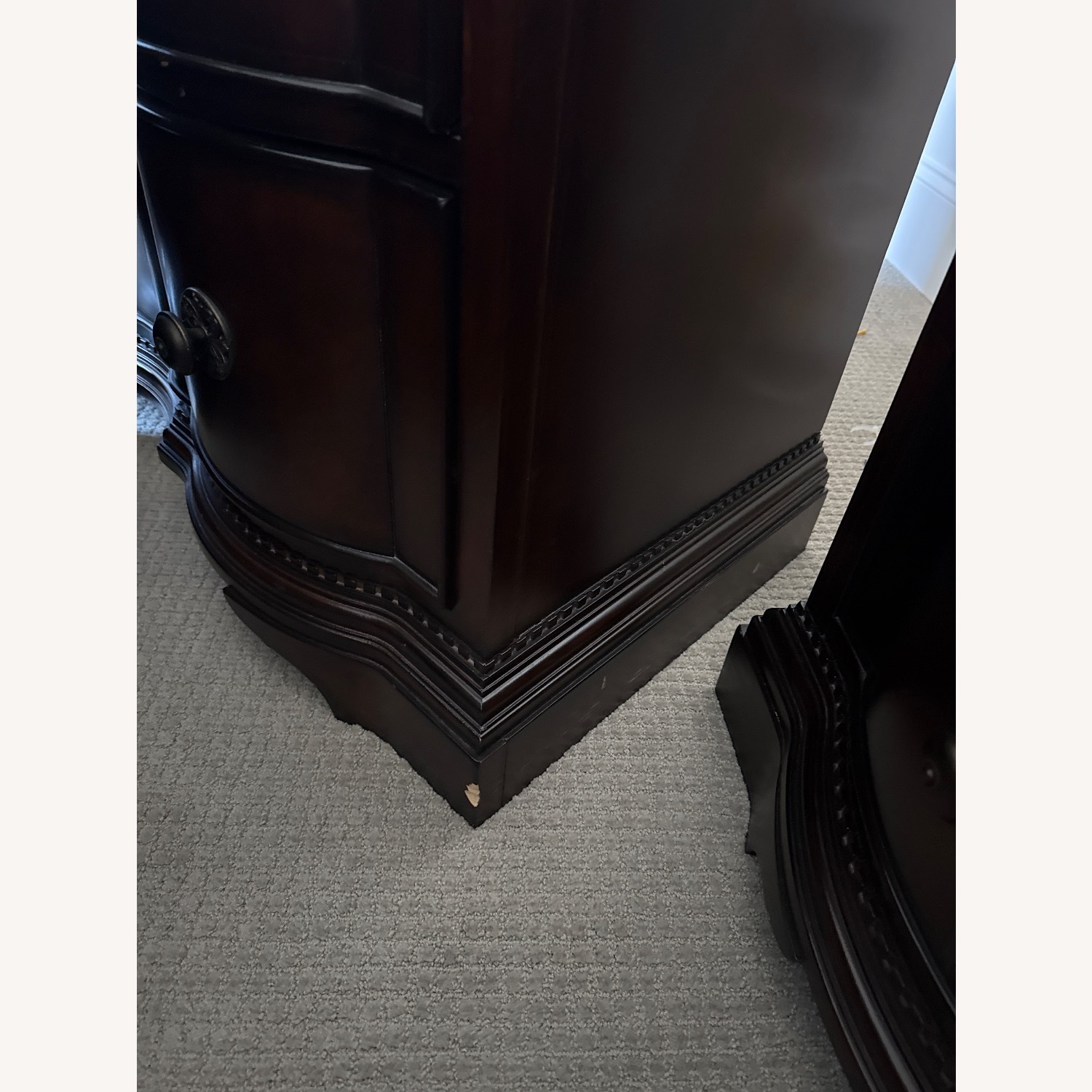 Dark Brown 5-drawer Wood Chest - image-2