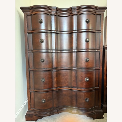 Used Dark Brown 5-drawer Wood Chest for sale on AptDeco