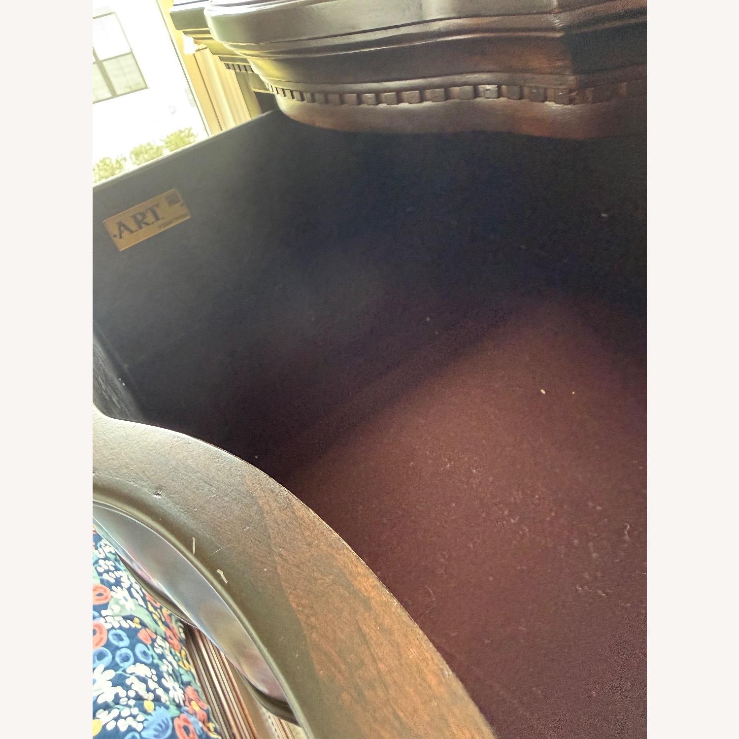 Dark Brown 5-drawer Wood Chest - image-8