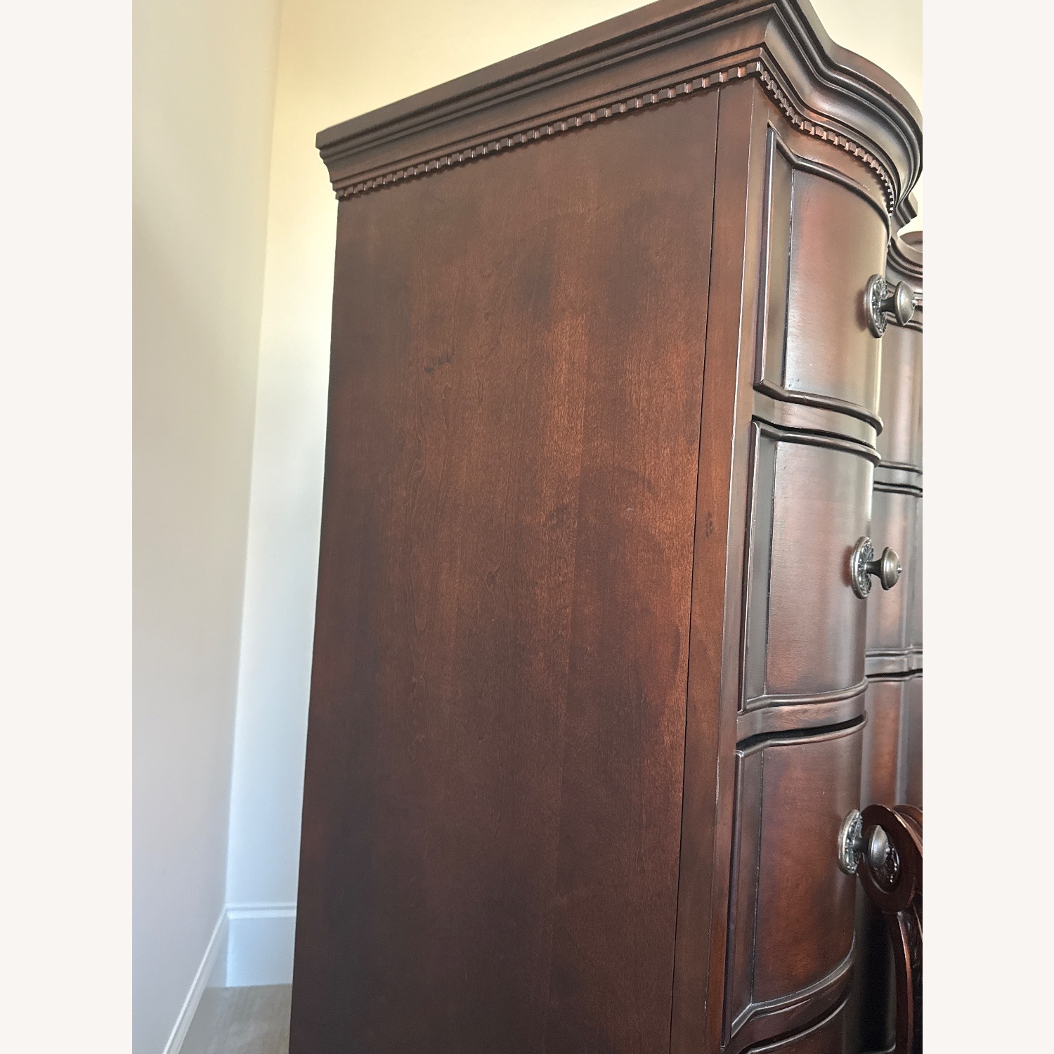 Dark Brown 5-drawer Wood Chest - image-3