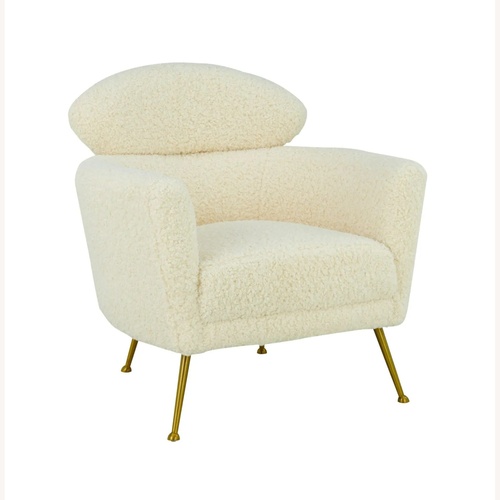 Used ABC Carpet and Home White Wool Armchair for sale on AptDeco