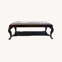 Dark Brown Wood Bench