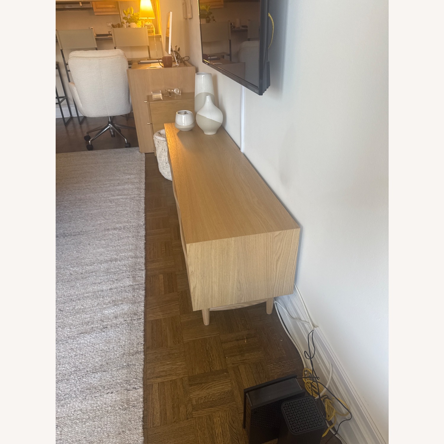 Article Lenia Natural Wood Media Storage - image-3