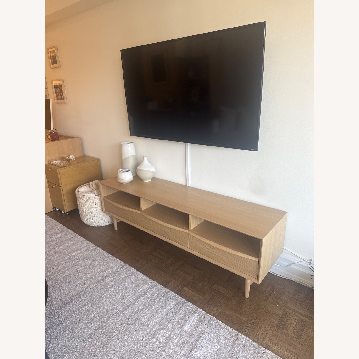 Article Lenia Natural Wood Media Storage - image-2