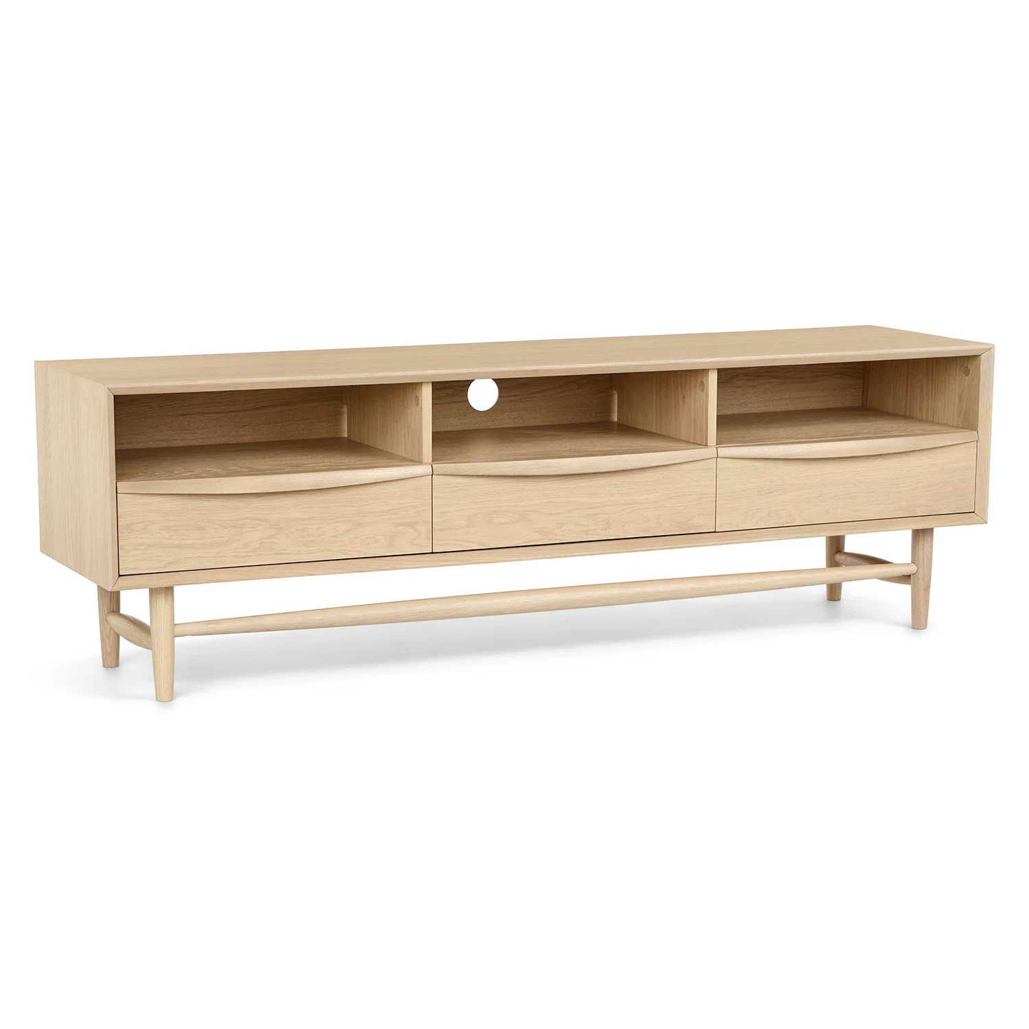Article Lenia Natural Wood Media Storage - image-4