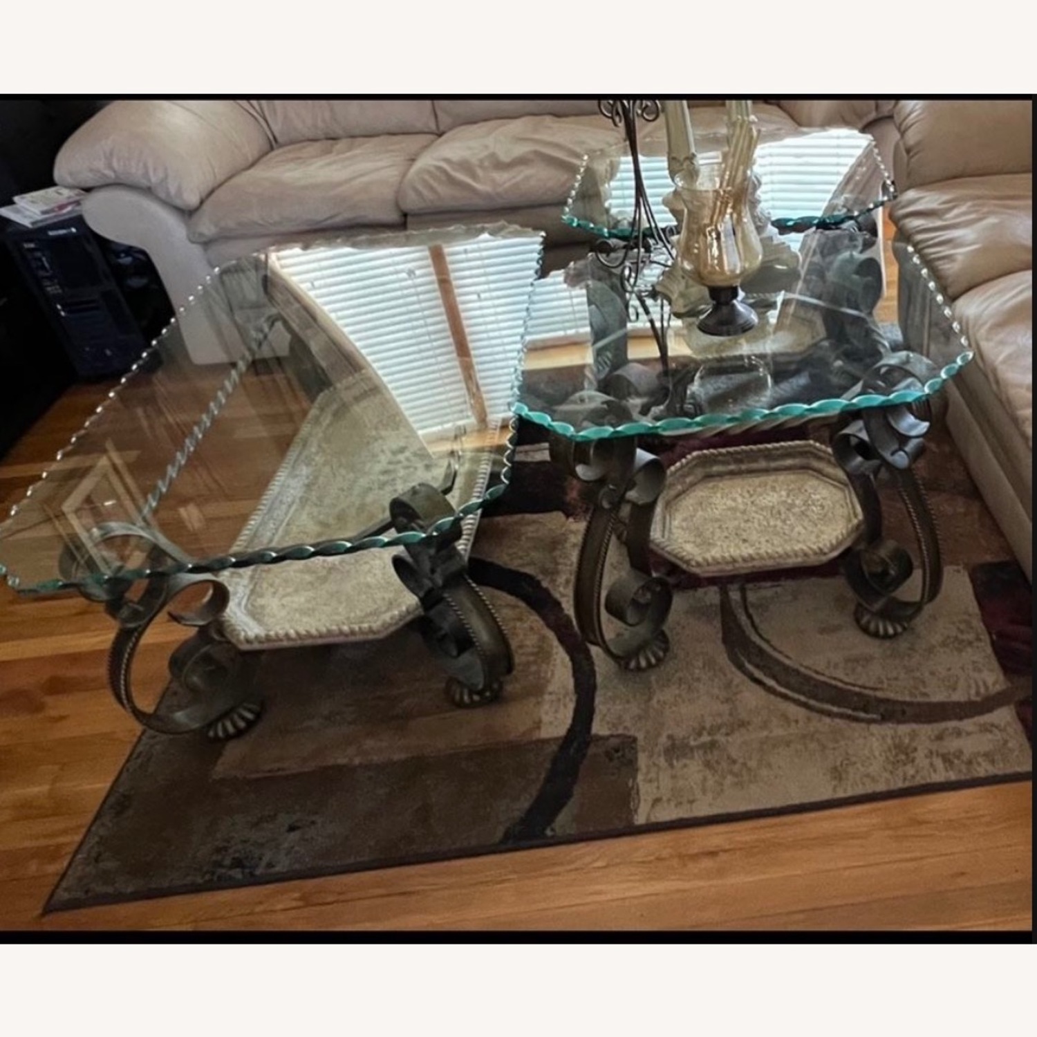Levitz Furniture Glass Coffee Table - image-1