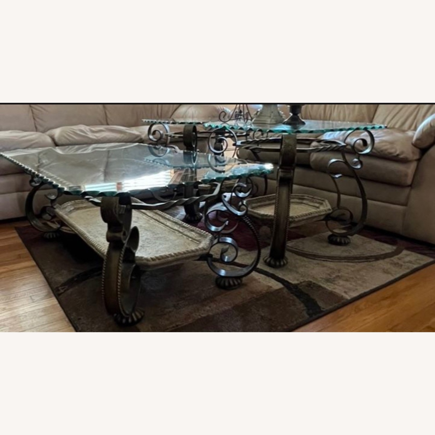 Levitz Furniture Glass Coffee Table - image-2