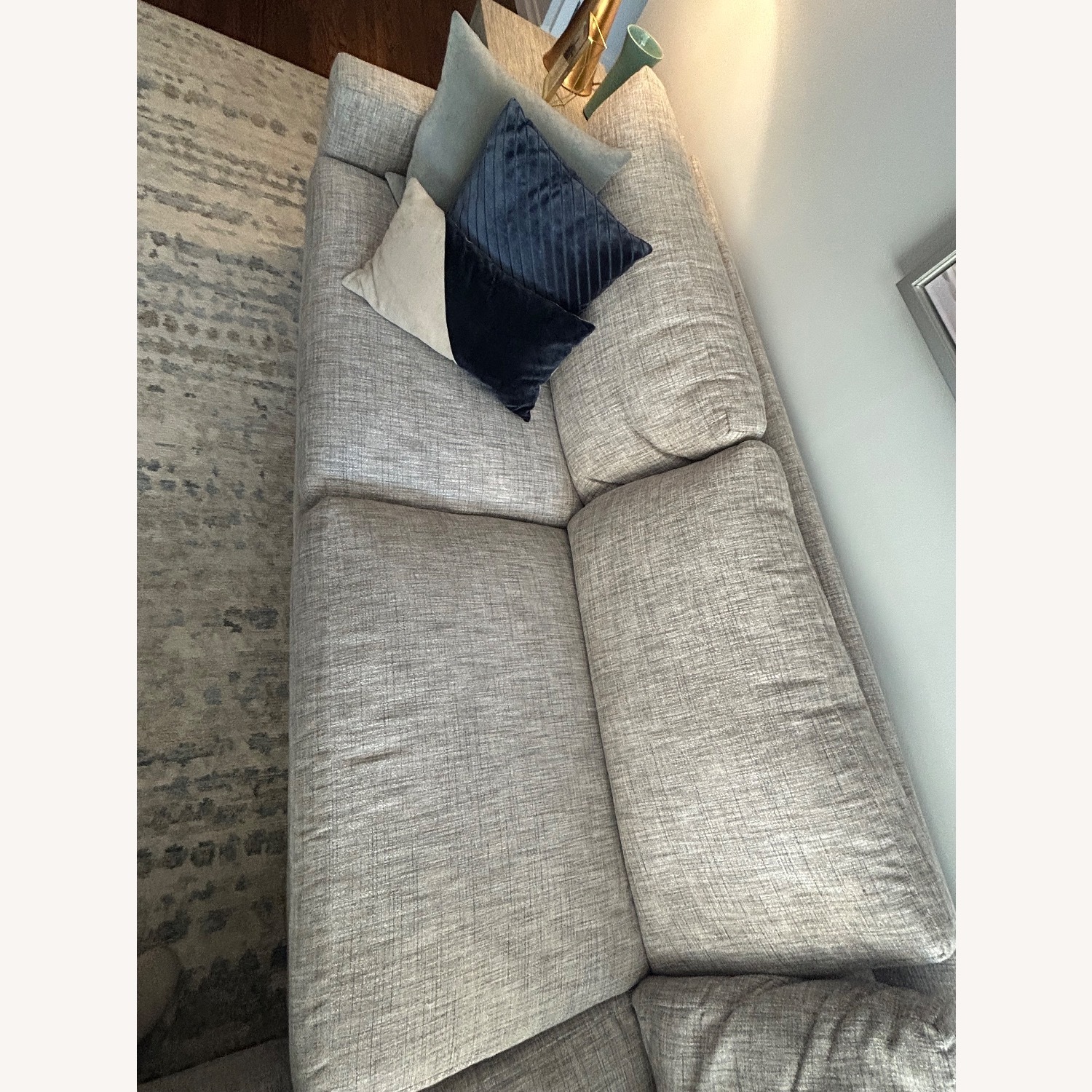 A. Rudin Light Gray Fabric 2 Piece Sectional - image-2