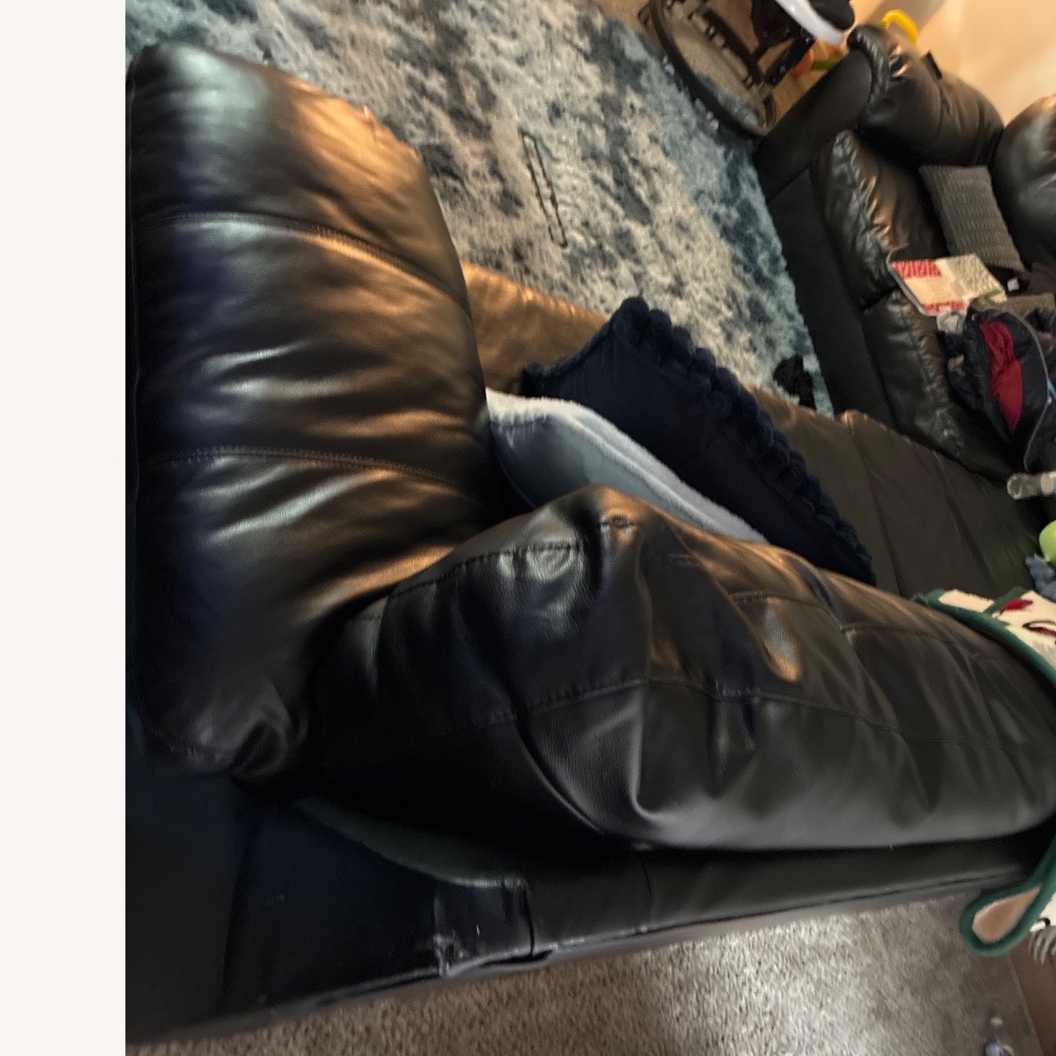 Leather Furniture South Black 2 Piece Sectional - image-3