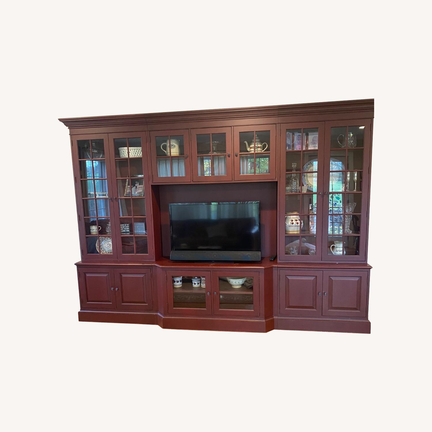 Ethan Allen Villa Red Wall Unit - image-0