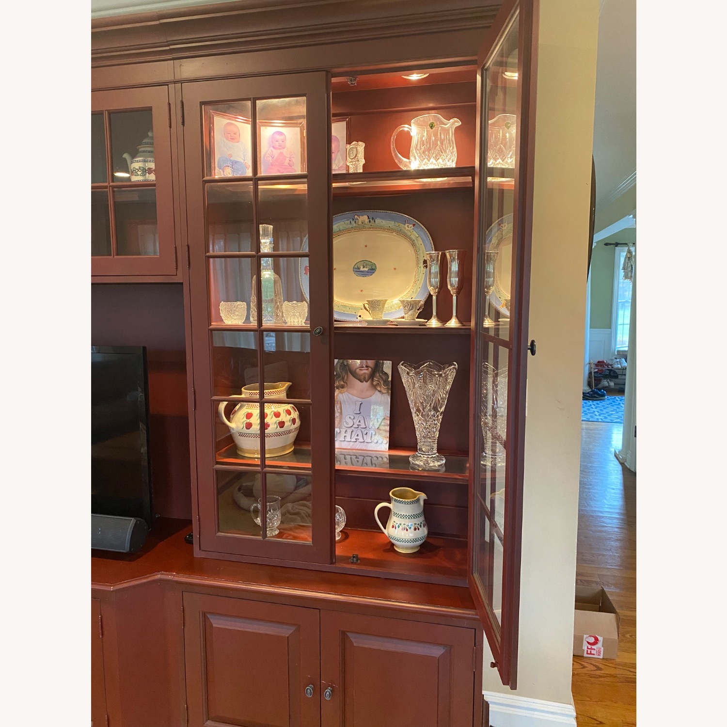 Ethan Allen Villa Red Wall Unit - image-6