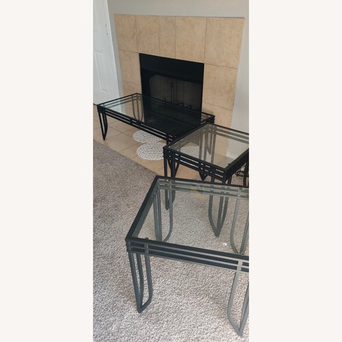 Used Industrial Style Metal and Glass Coffee Tables for sale on AptDeco