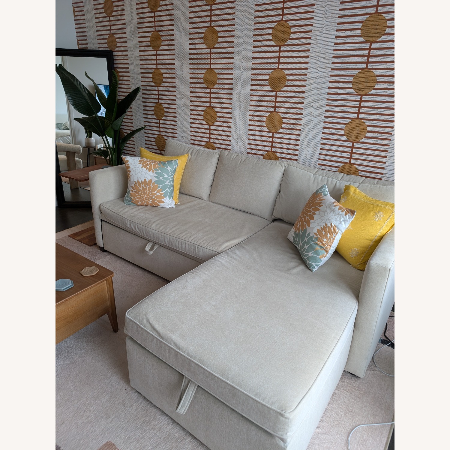 West Elm Harris 2 Piece Sectional Pop up Sleeper - image-2