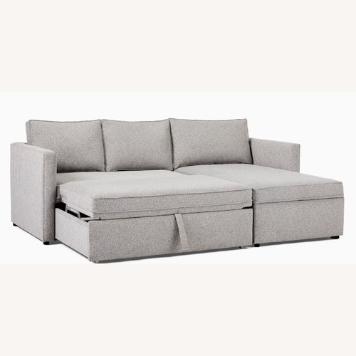 Used West Elm Harris 2 Piece Sectional Pop up Sleeper for sale on AptDeco