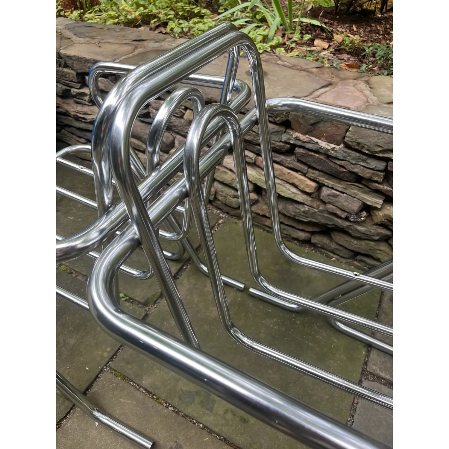 Vintage Chrome Armchairs Mid Century - image-9