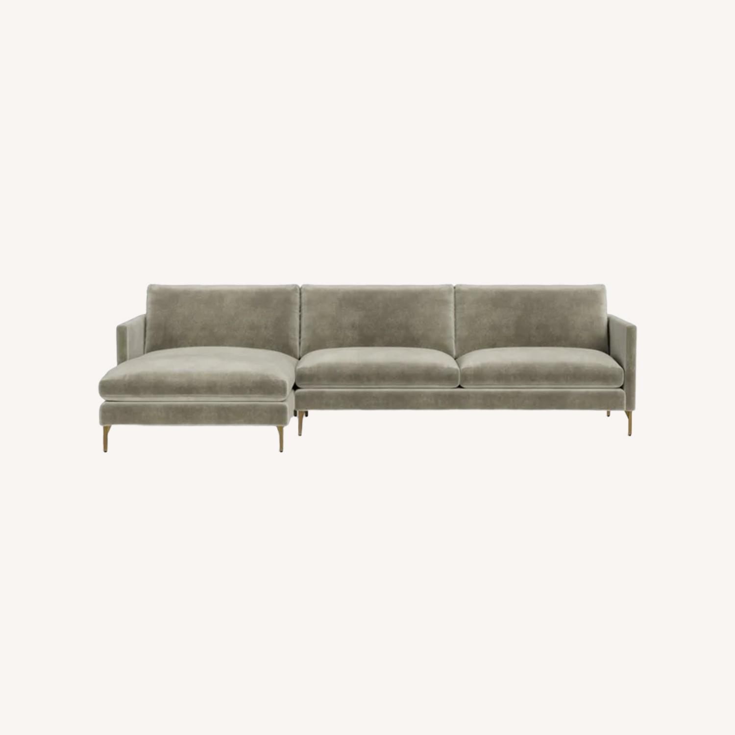 ABC Carpet 2 Piece Sectional and Chaise - image-0