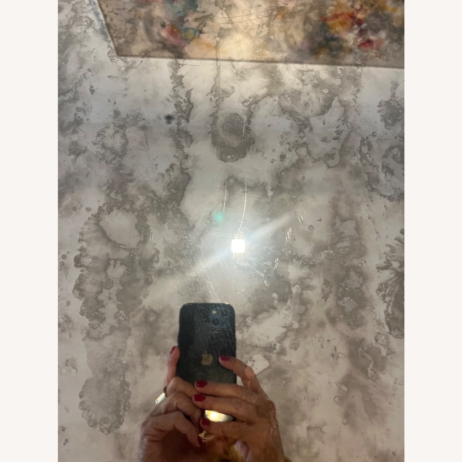 Gold Mirrored Glass Dining Table - image-6