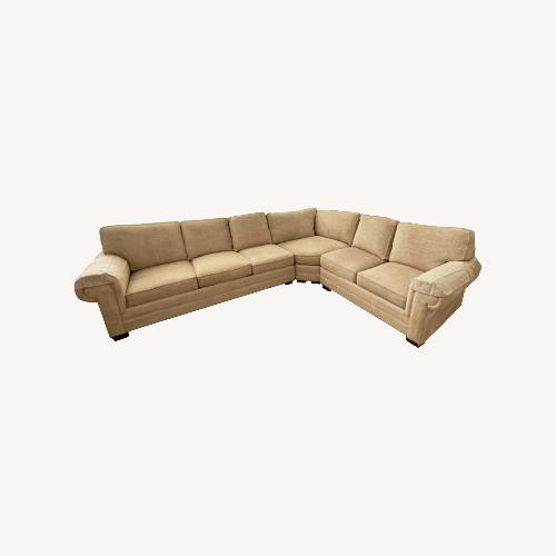 Used Bassett Natural Fabric 2 Piece Sectional for sale on AptDeco