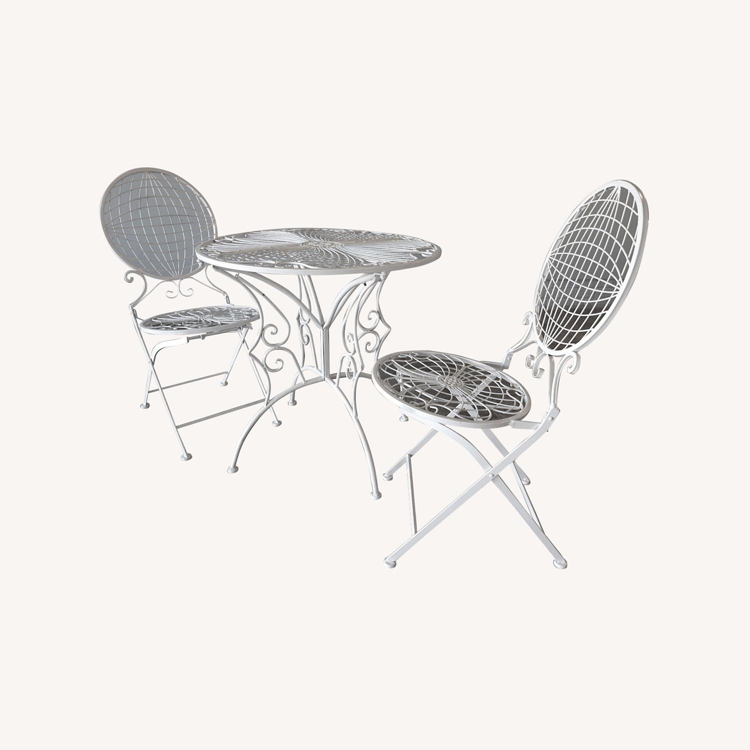 Italian Mid-Century Modern Wrought Iron Bistro Set - image-0