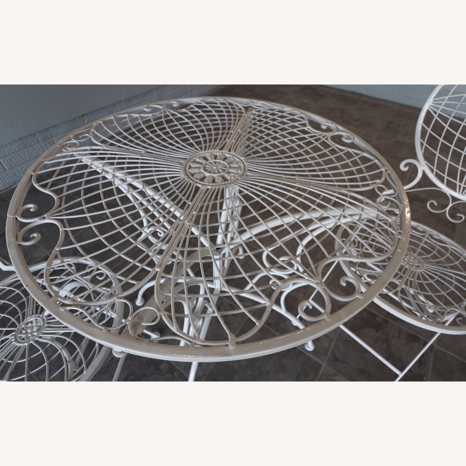Italian Mid-Century Modern Wrought Iron Bistro Set - image-9