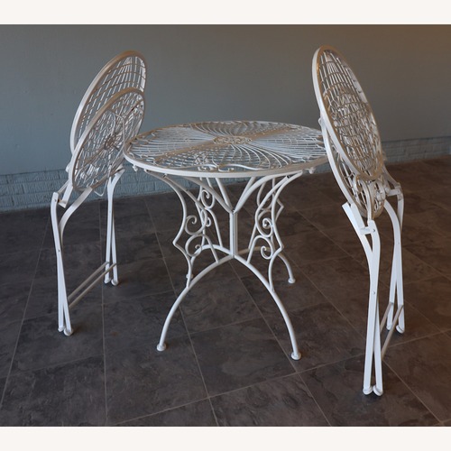 Used Italian Mid-Century Modern Wrought Iron Bistro Set for sale on AptDeco