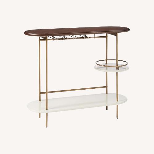 Used West Elm Dark Brown Tiered Bar Console (40") for sale on AptDeco