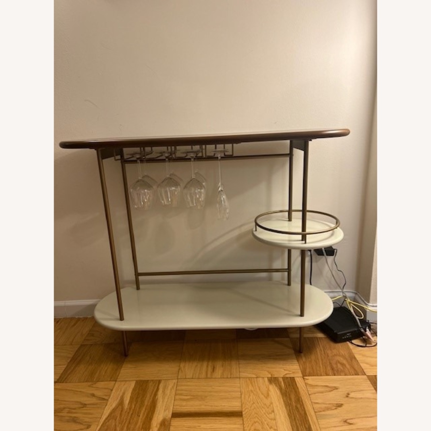 West Elm Dark Brown Tiered Bar Console (40") - image-2