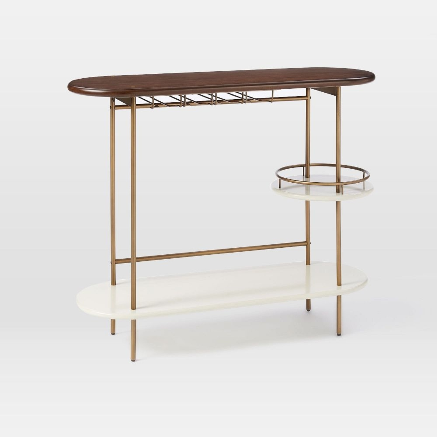 West Elm Dark Brown Tiered Bar Console (40") - image-5