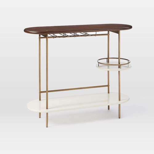 Used West Elm Dark Brown Tiered Bar Console (40") for sale on AptDeco
