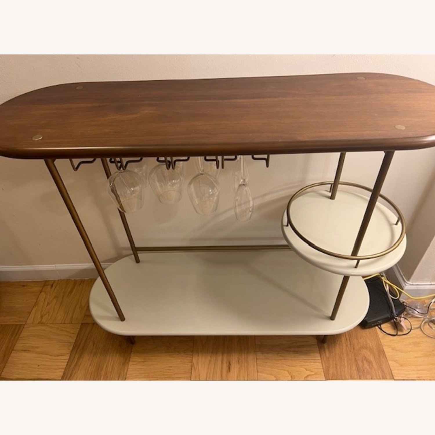 West Elm Dark Brown Tiered Bar Console (40") - image-4