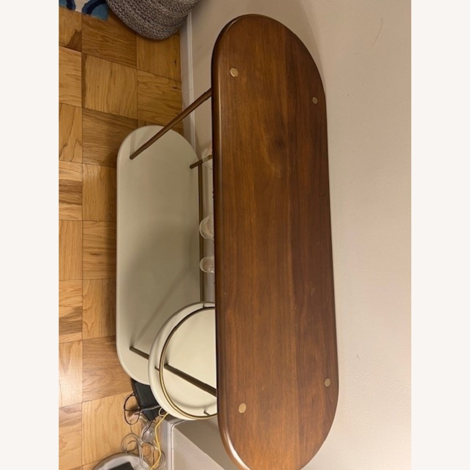 West Elm Dark Brown Tiered Bar Console (40") - image-3