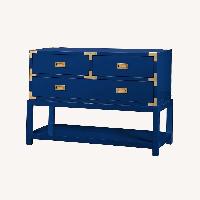 Lacquer Craft Blue Wood Sideboard