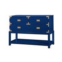 Lacquer Craft Blue Wood Sideboard