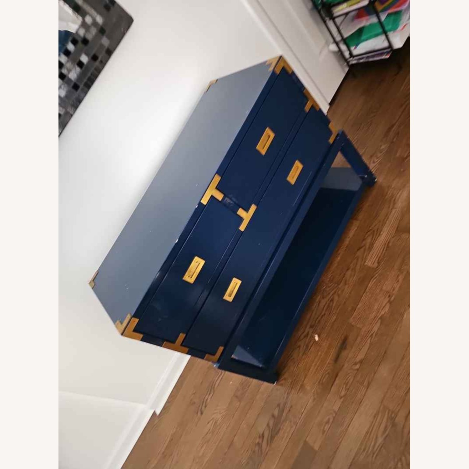 Lacquer Craft Blue Wood Sideboard - image-5