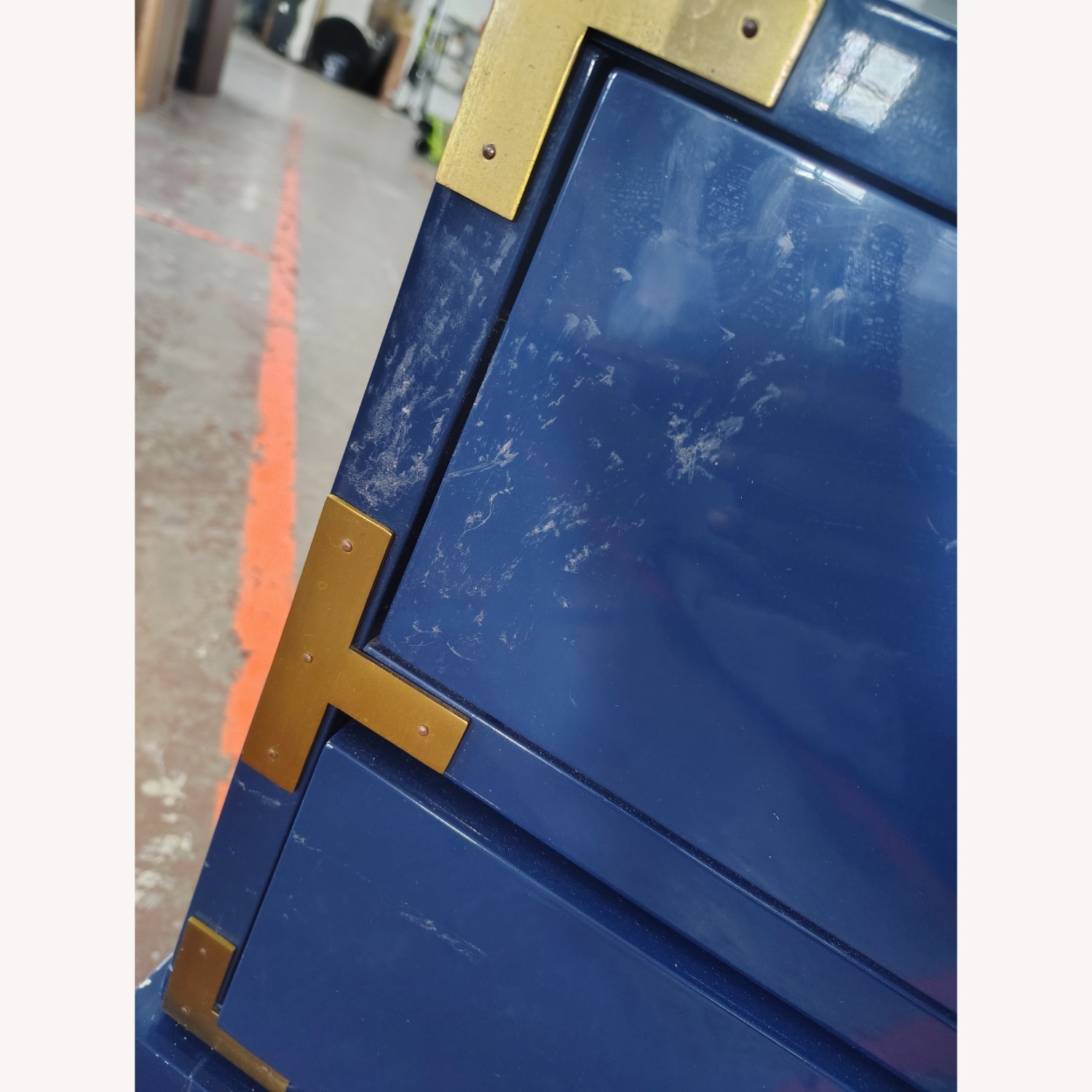 Lacquer Craft Blue Wood Sideboard - image-9