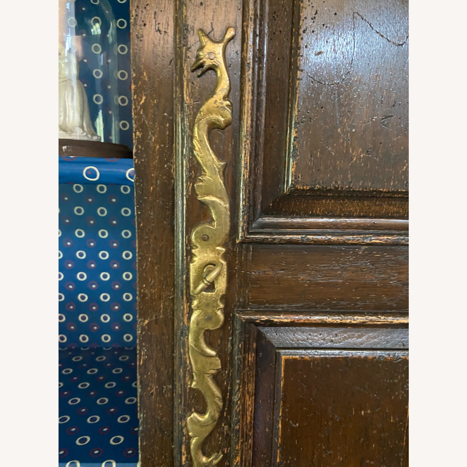 Vintage Solid Wood Hutch, Country French - image-4