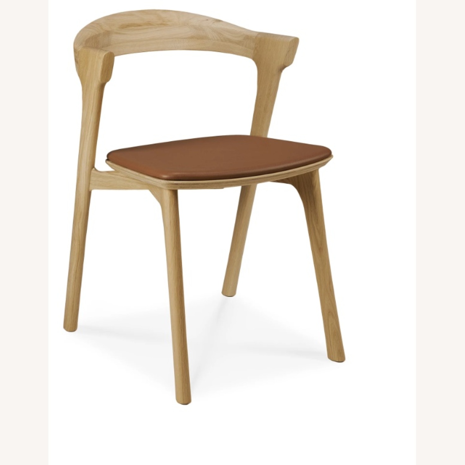 Natural Oak Wood W Seat Cushion - image-4