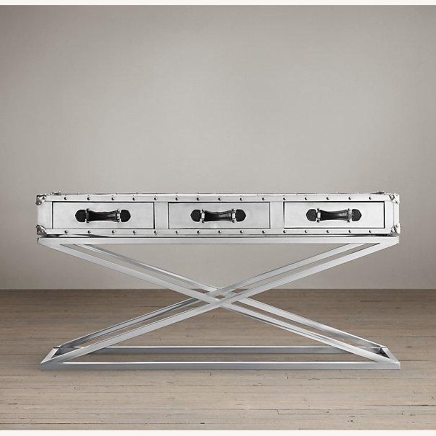 Restoration Hardware Trans-Atlantic Steamer Trunk Parsons Coffee Table - image-0