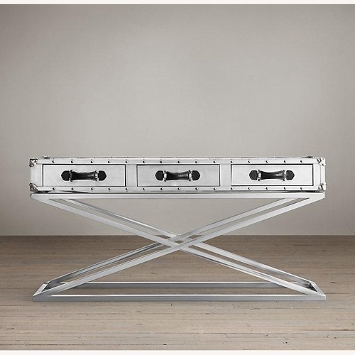 Used Restoration Hardware Trans-Atlantic Steamer Trunk Parsons Coffee Table for sale on AptDeco
