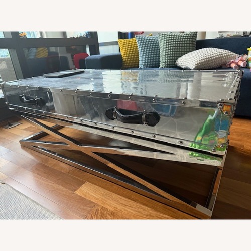 Used Restoration Hardware Trans-Atlantic Steamer Trunk Parsons Coffee Table for sale on AptDeco