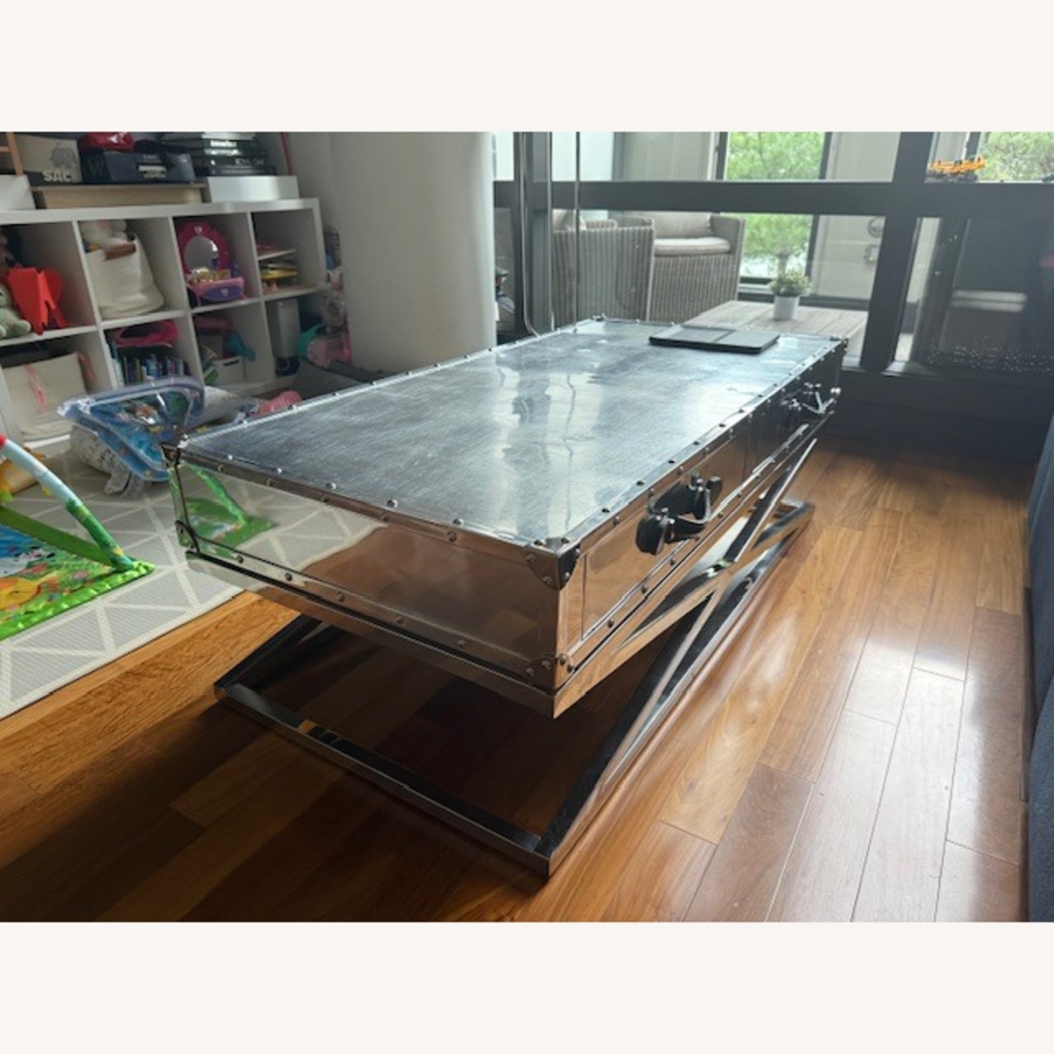 Restoration Hardware Trans-Atlantic Steamer Trunk Parsons Coffee Table - image-2