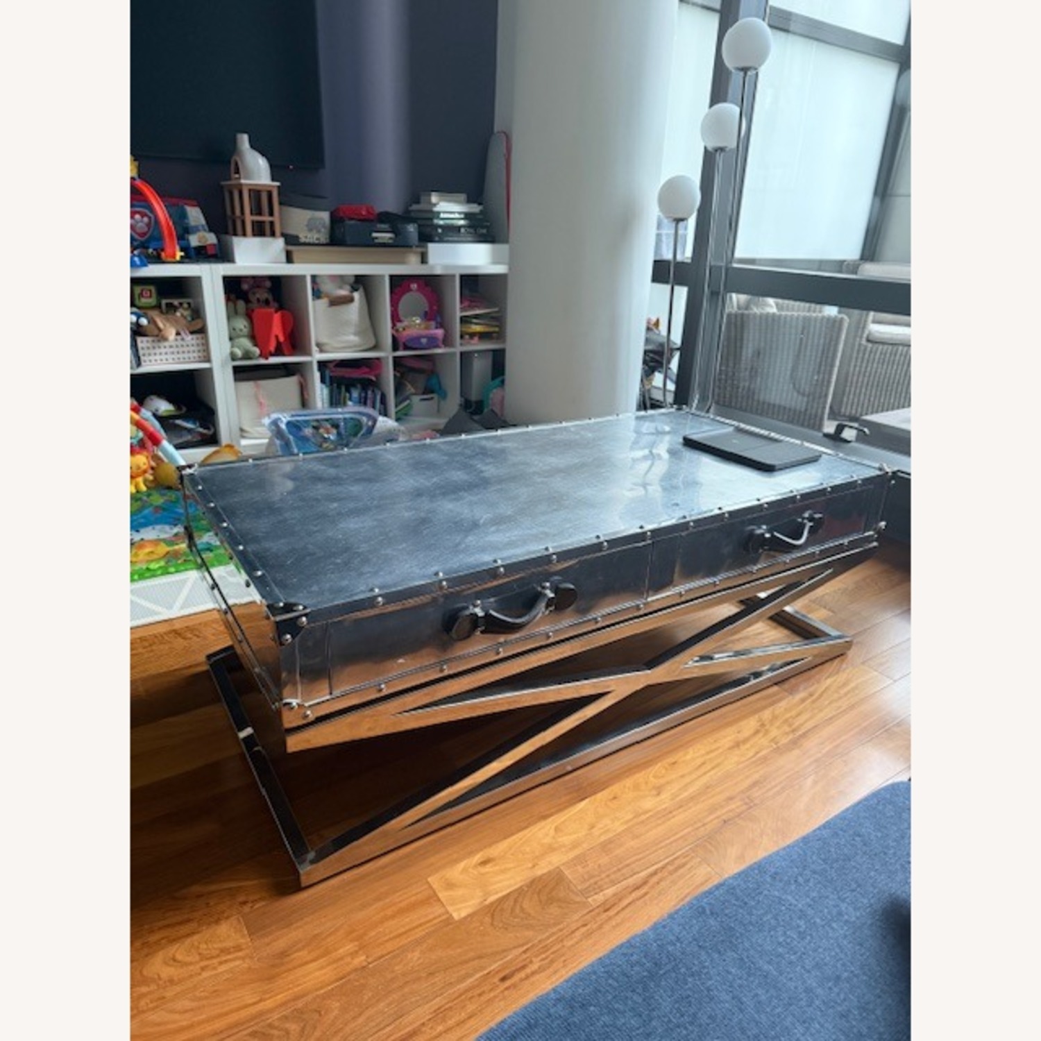 Restoration Hardware Trans-Atlantic Steamer Trunk Parsons Coffee Table - image-3