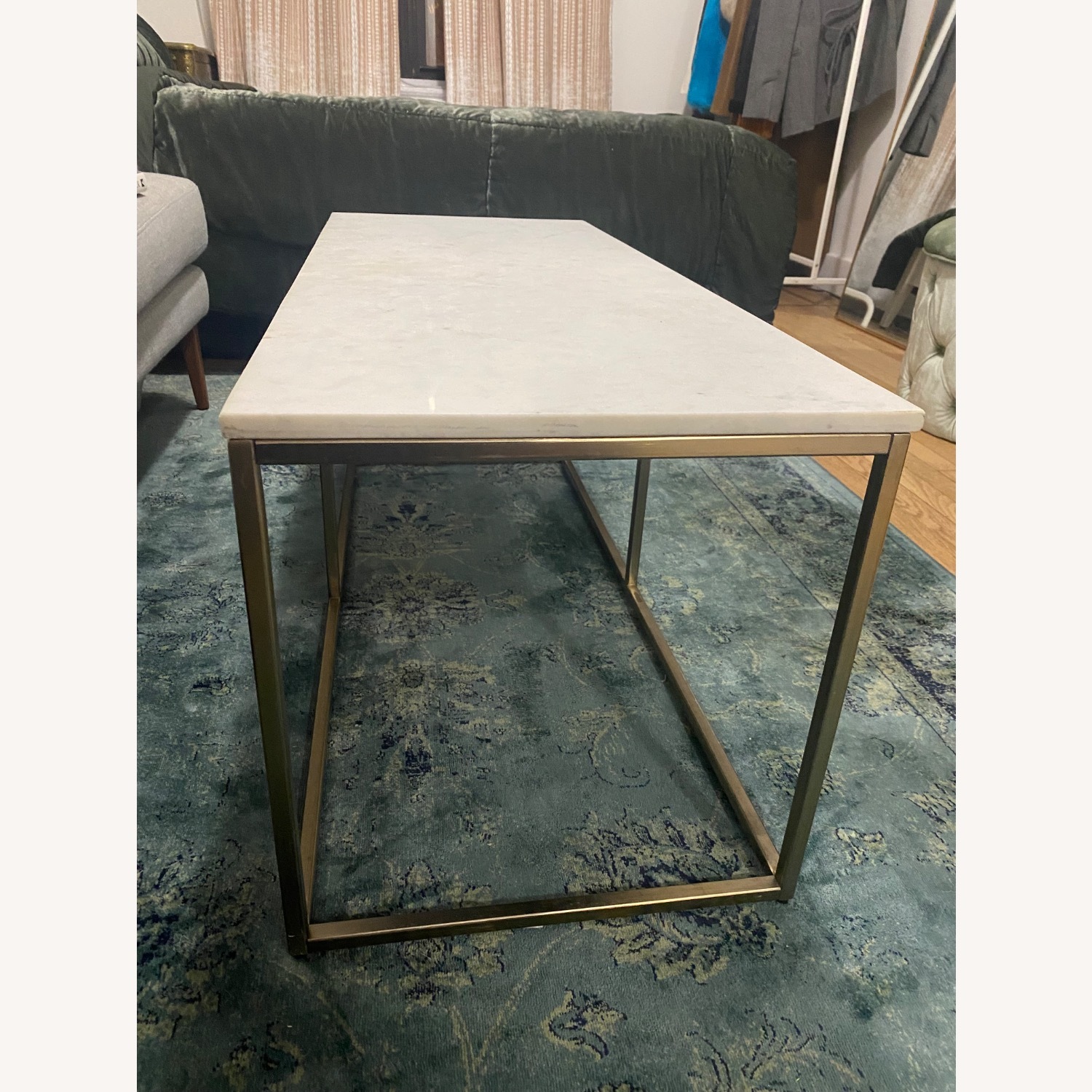 Pottery Barn Delaney Natural Marble Coffee Table - image-3