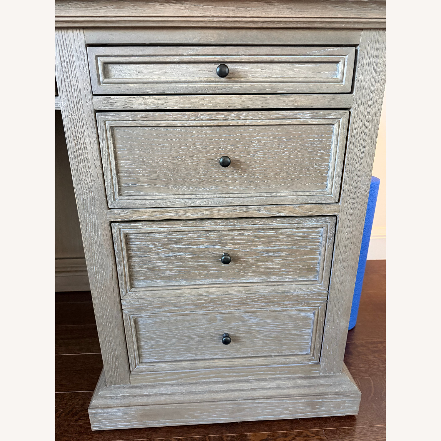 Restoration Hardware French Panel Dark Gray Desk - image-3