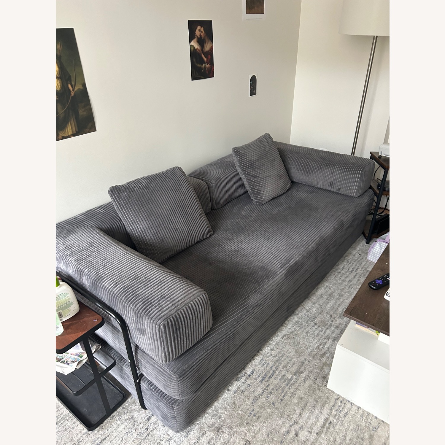 Dark Gray Sleeper Sofa - image-1