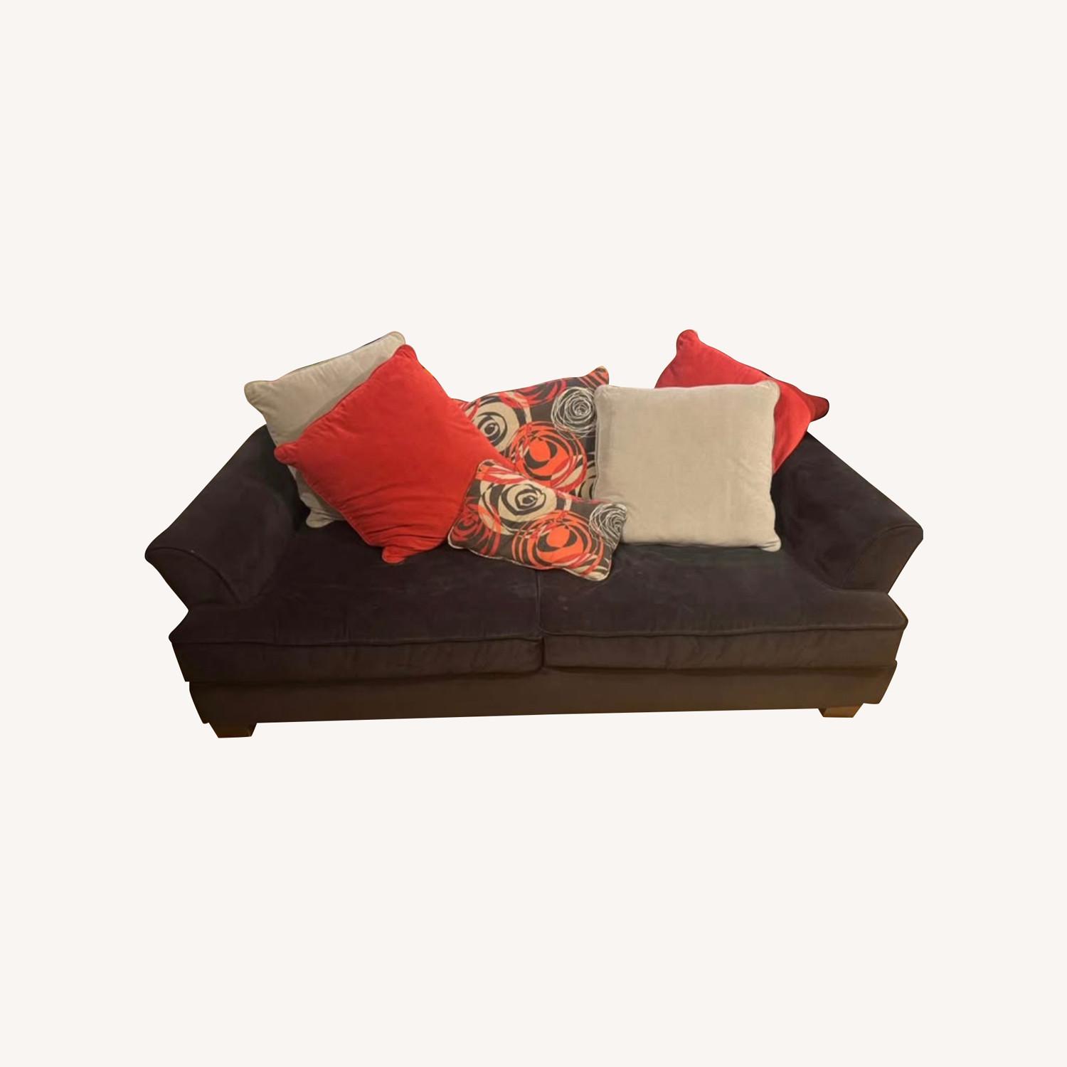 Black Fabric Sleeper Sofa - image-0
