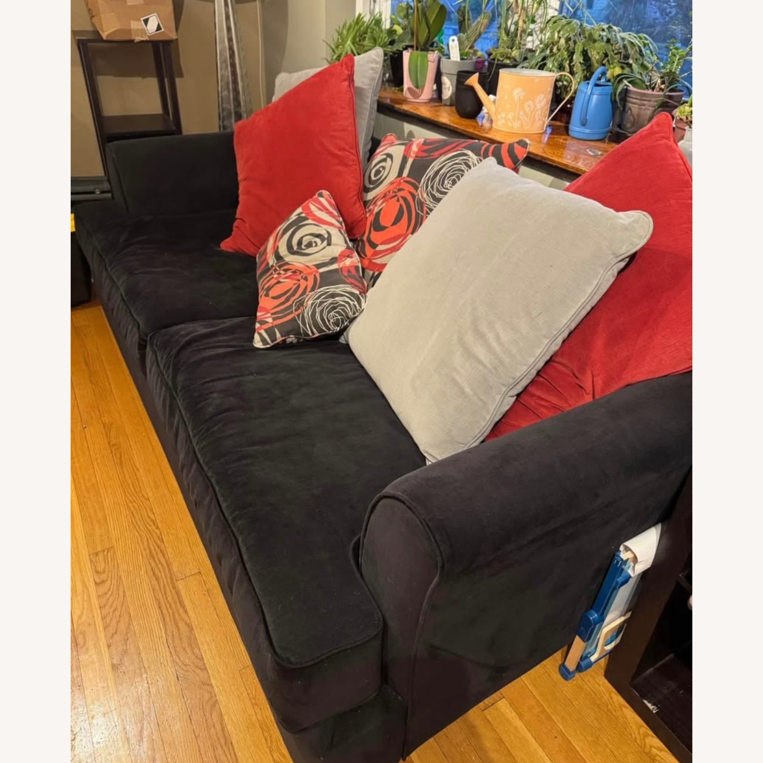 Black Fabric Sleeper Sofa - image-2