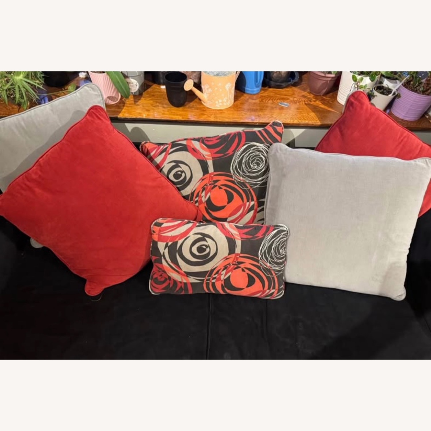 Black Fabric Sleeper Sofa - image-3