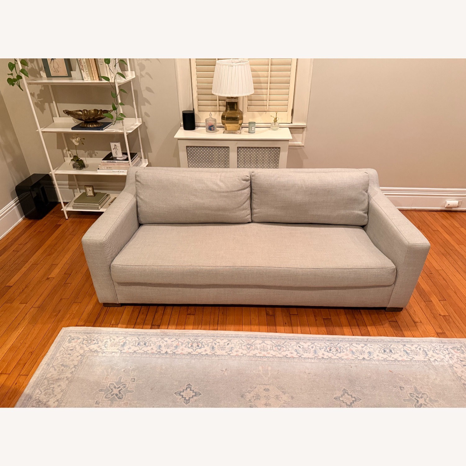 Light Gray Rattan 3+ Seater Sofa - image-1